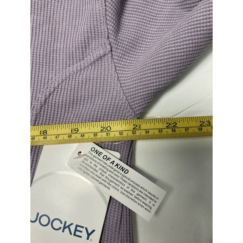 Jockey Women's Waffle Knit Hoodie Small Lavender Gray Pullover Lounge Top NWT - Picture 5 of 6